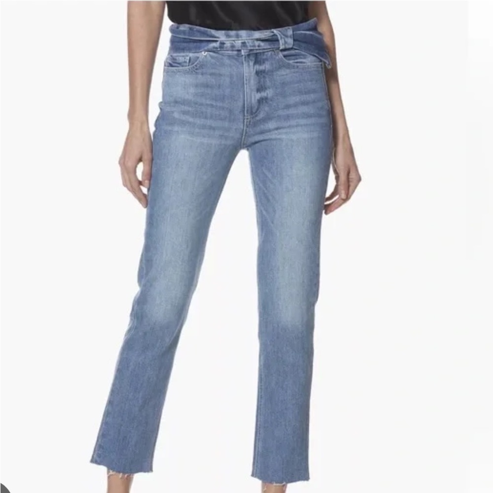 PAIGE Denim Hoxton Straight Ankle Sash Raw Hem Jean, Mimi, Size 30, NWT